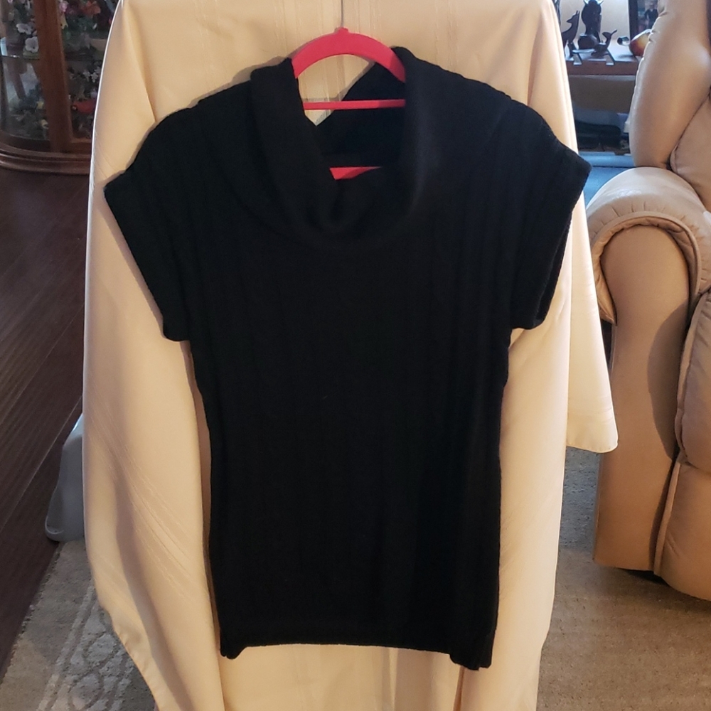 Black ribed sweater
